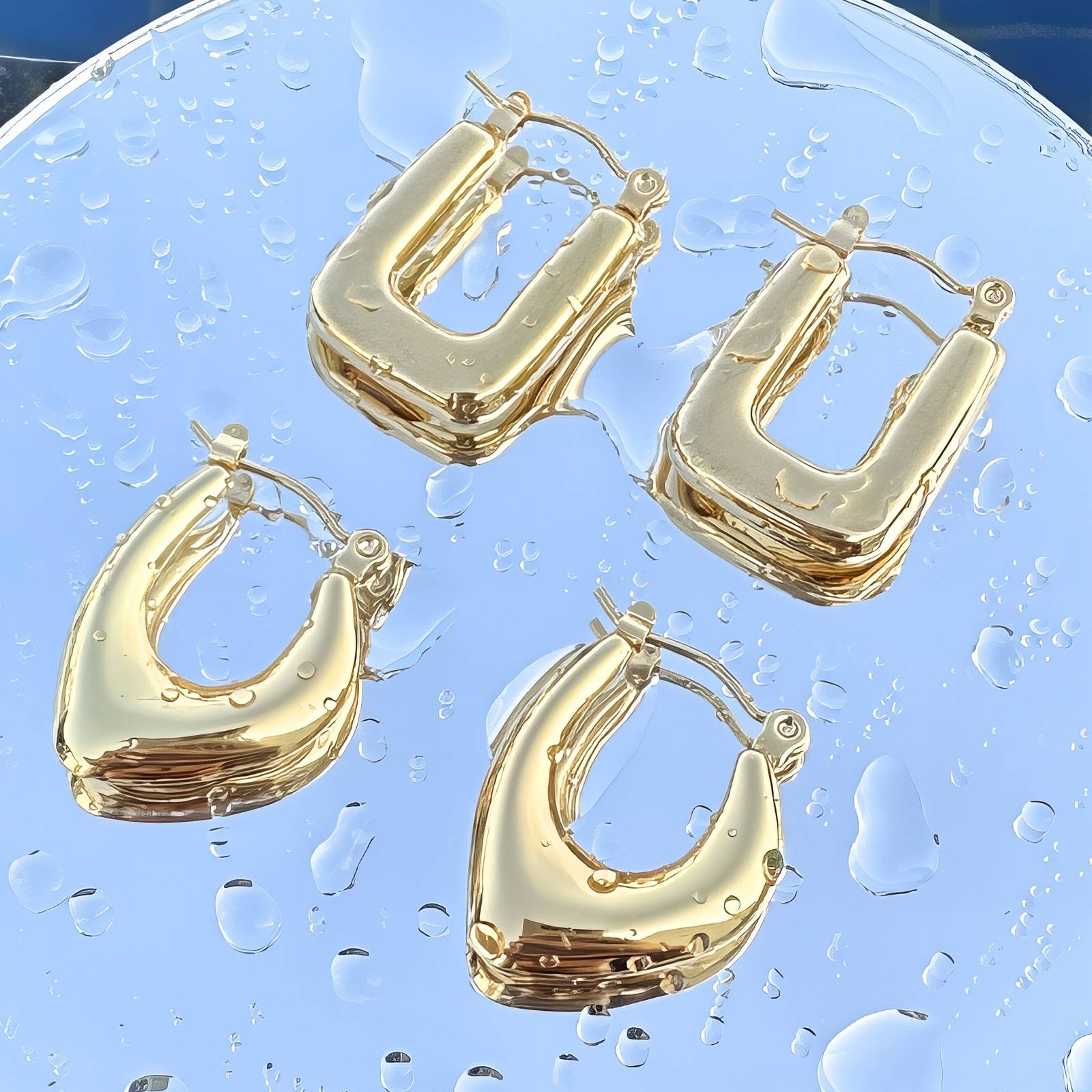 18K gold plated Stainless steel earrings