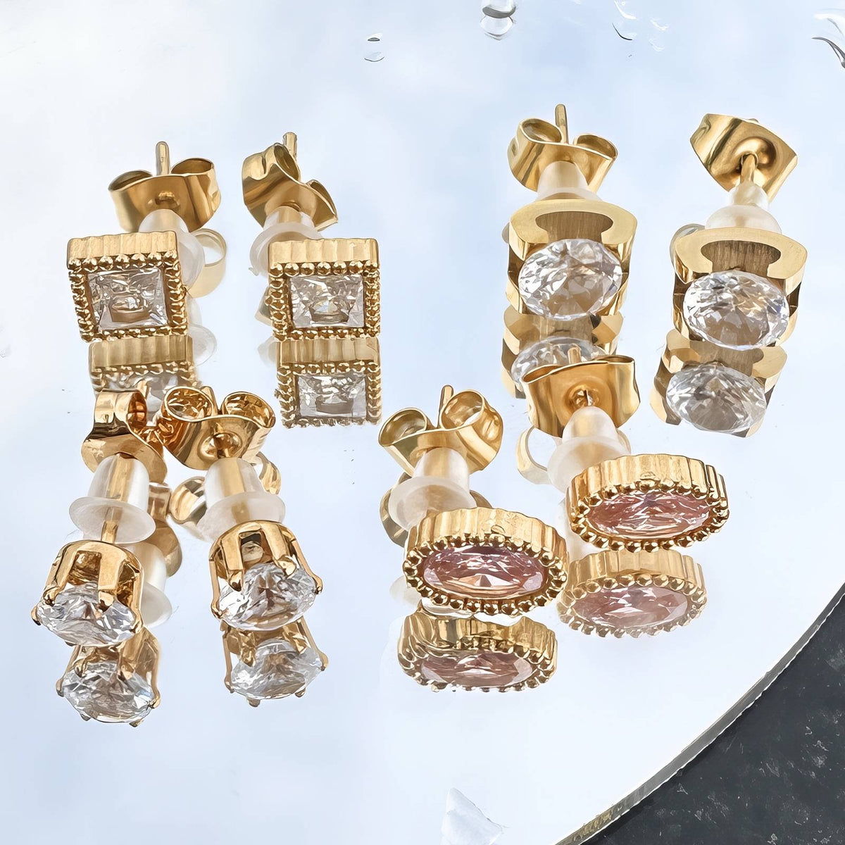18K gold plated Stainless steel earrings