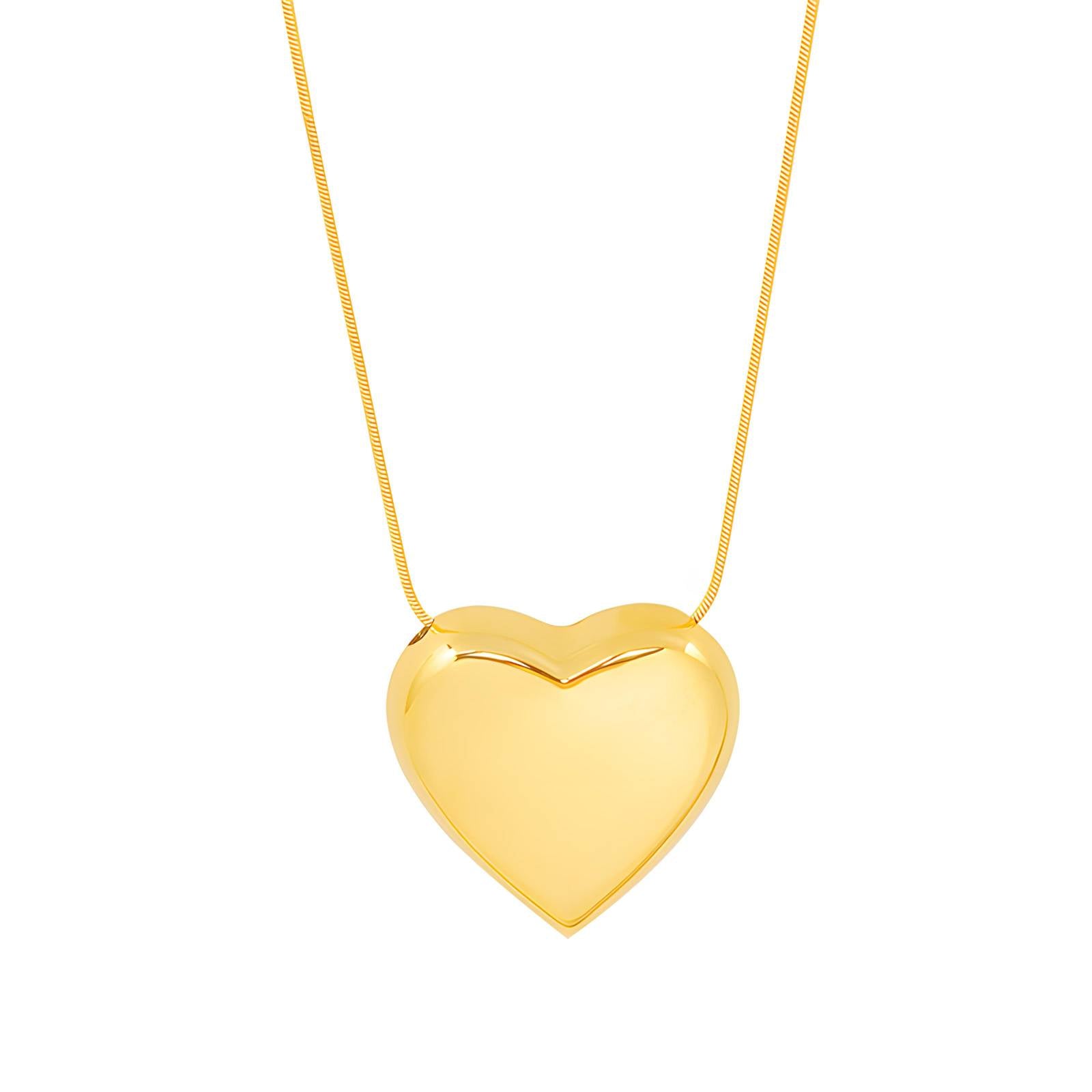 18K gold plated Stainless steel Heart necklace