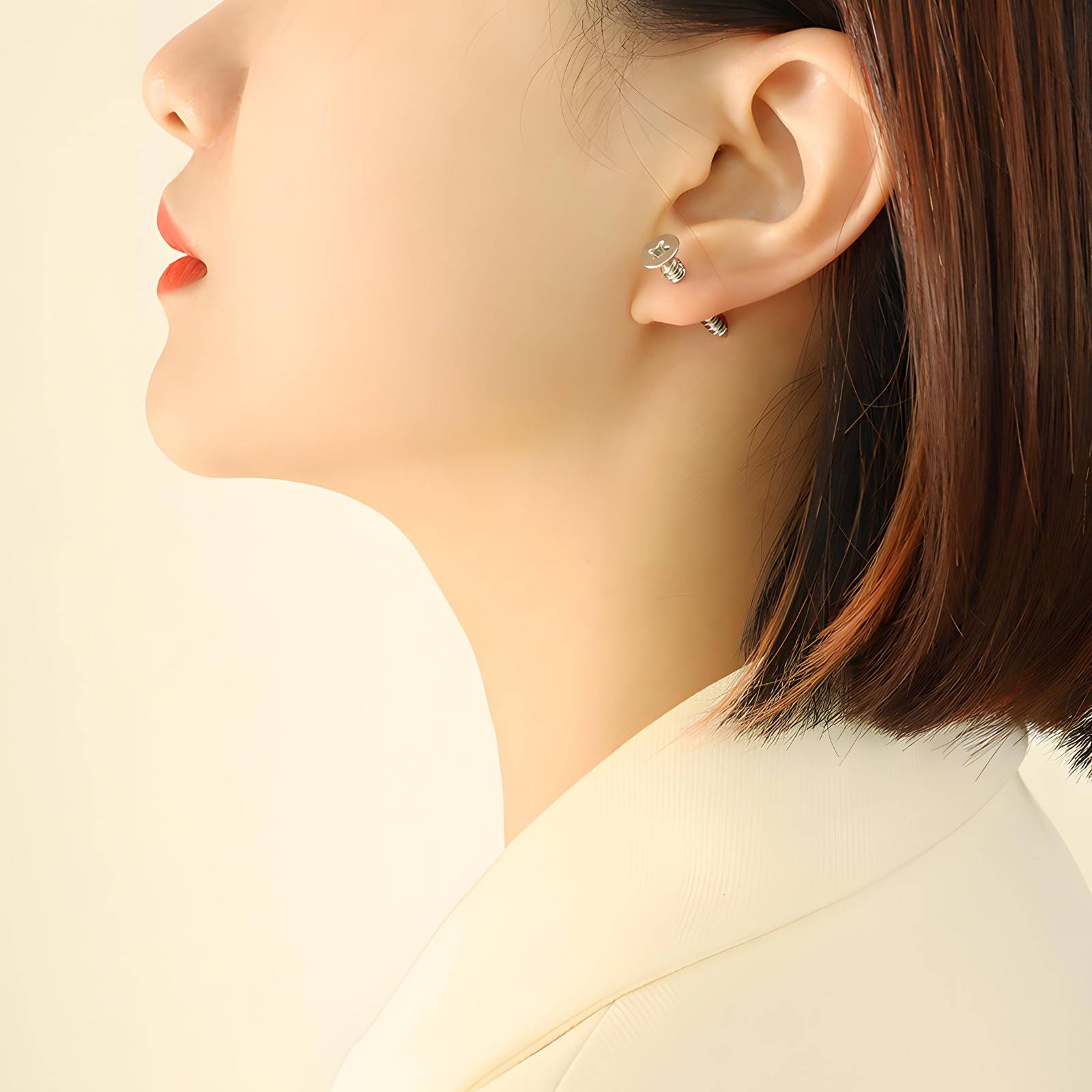 Stainless steel Nail earrings