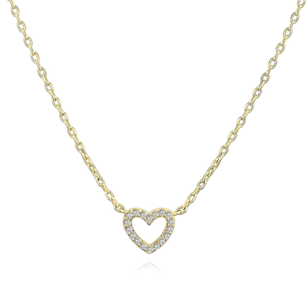 18K gold plated Stainless steel Hearts necklace