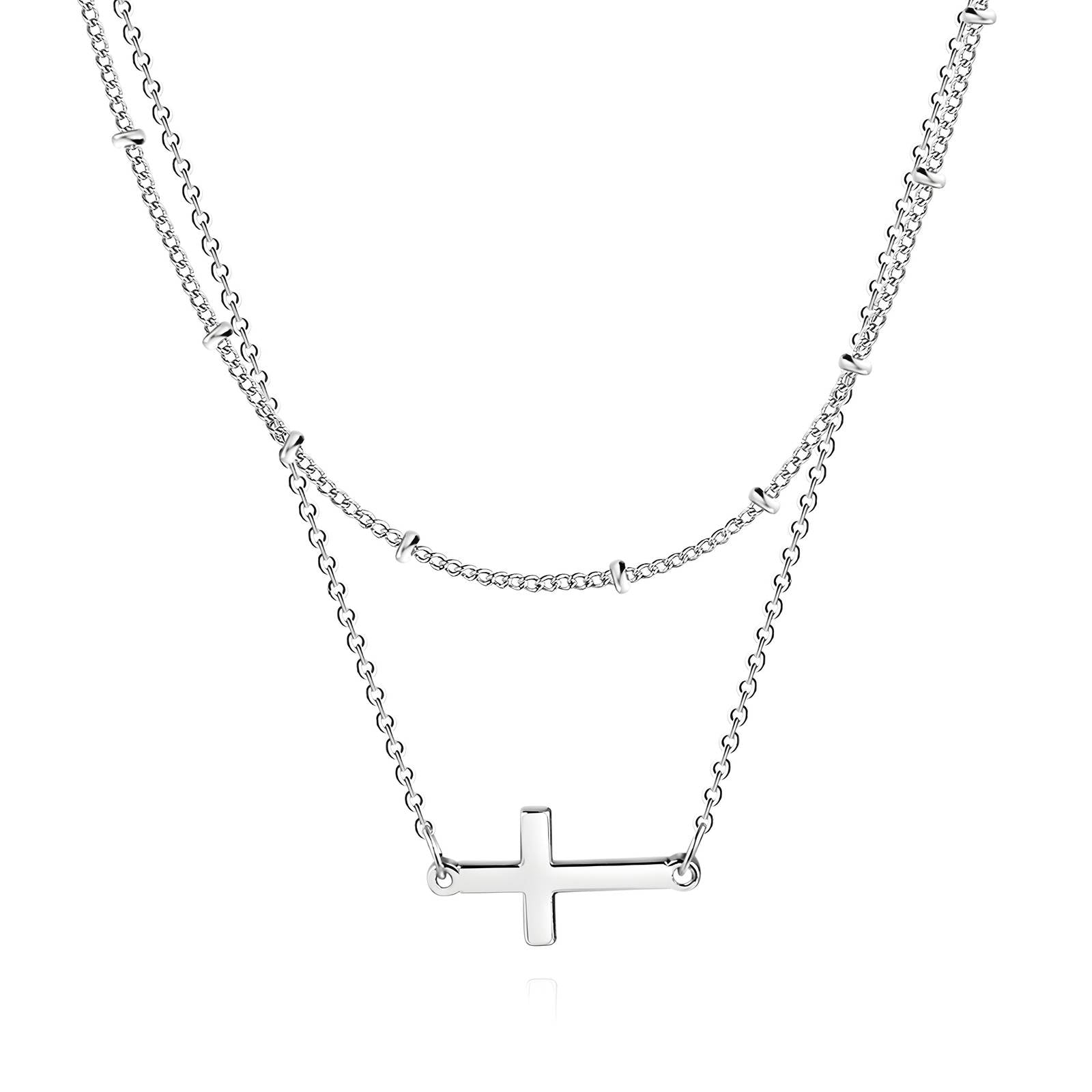 Collar de cruces de acero inoxidable