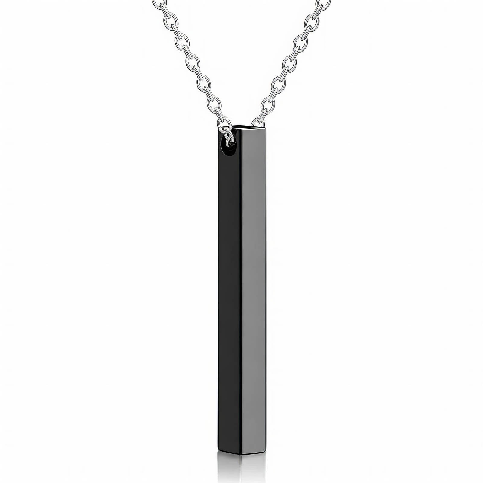 PREORDER Engraving-ready Men's Black PVD Steel Necklace