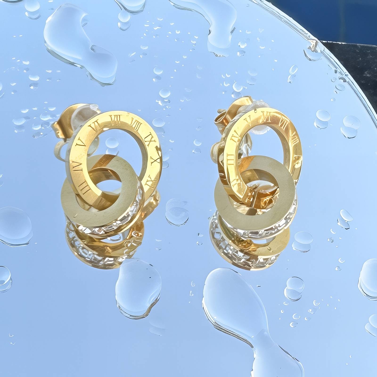 18K gold plated Stainless steel earrings