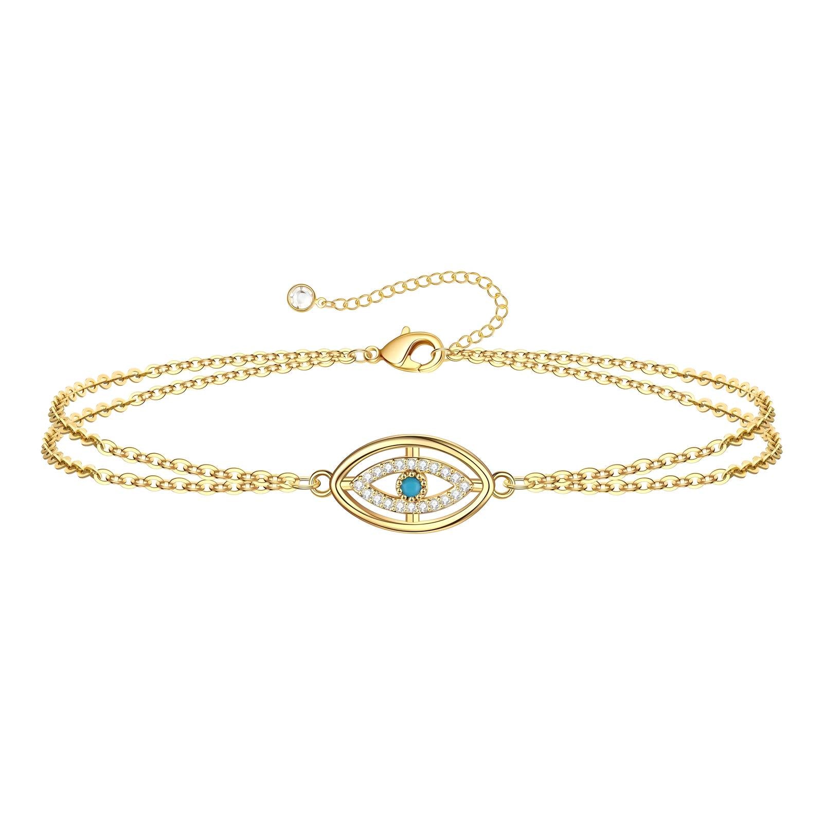18K gold plated Stainless steel  Evil Eye bracelet