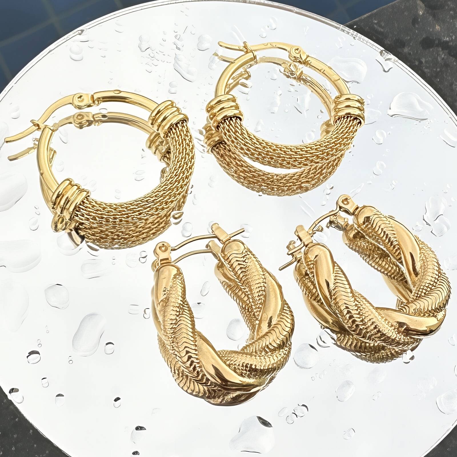 18K gold plated Stainless steel earrings