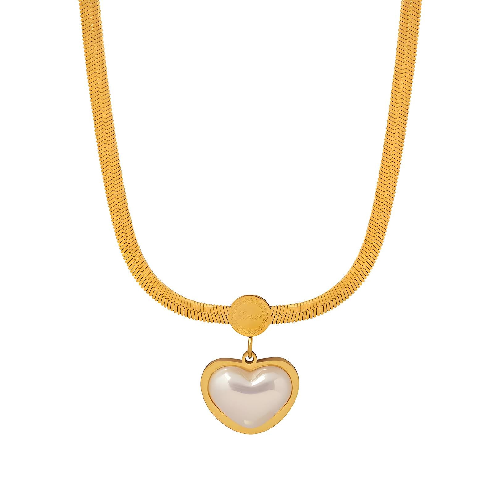 18K gold plated Stainless steel  Heart necklace