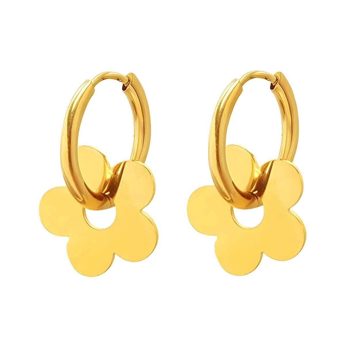18K gold plated Stainless steel  Flowers earrings