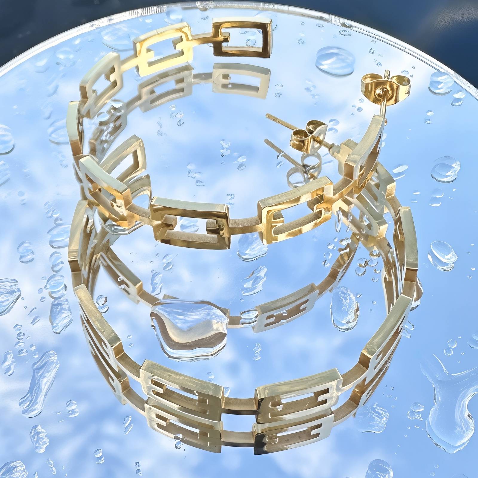 18K gold plated Stainless steel earrings