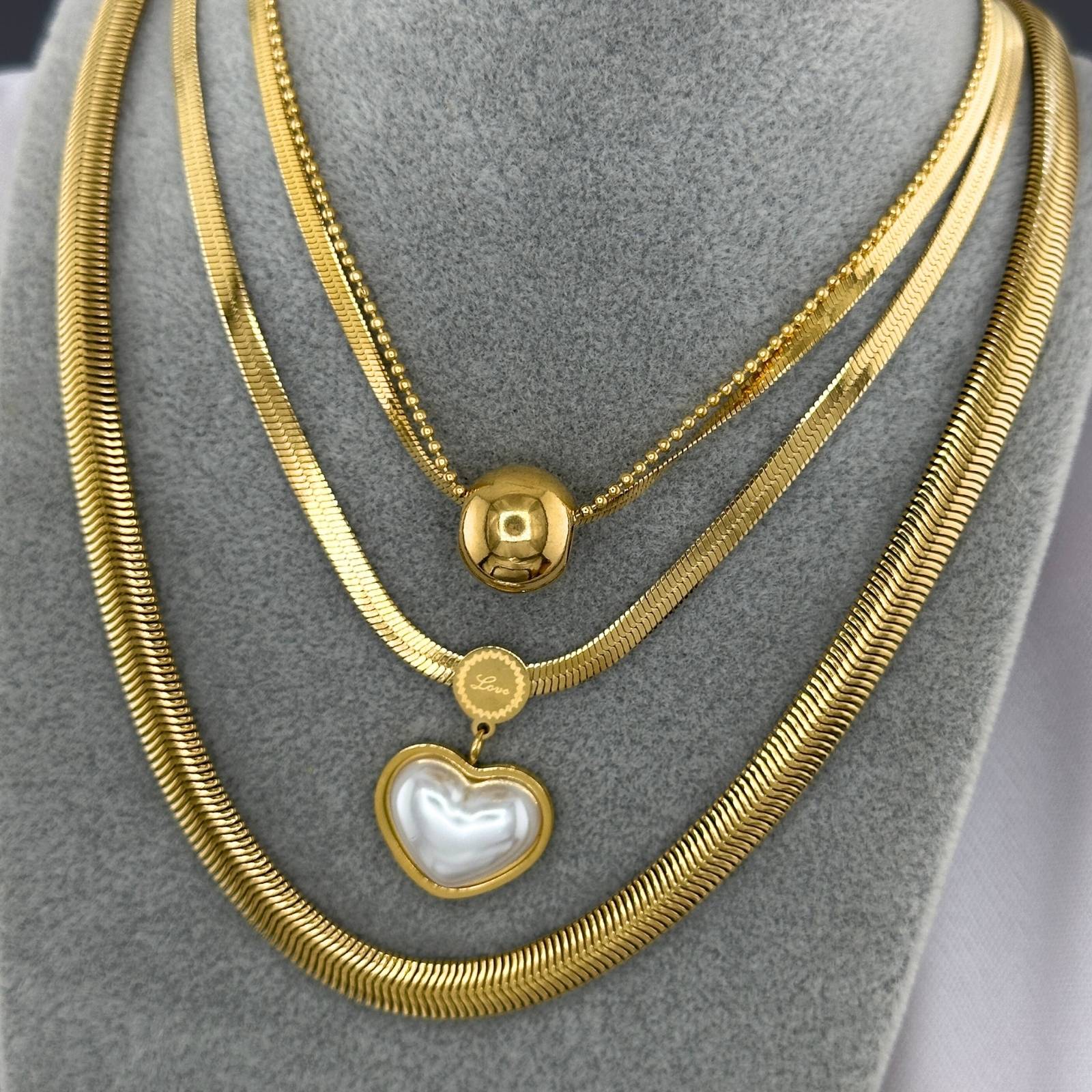 18K gold plated Stainless steel  Heart necklace